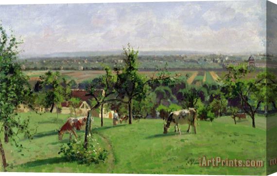 Camille Pissarro Hillside of Vesinet Stretched Canvas Painting / Canvas Art