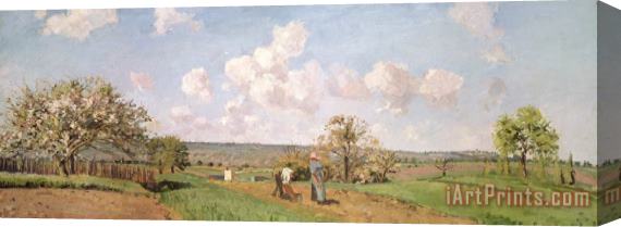 Camille Pissarro In the fields Stretched Canvas Print / Canvas Art