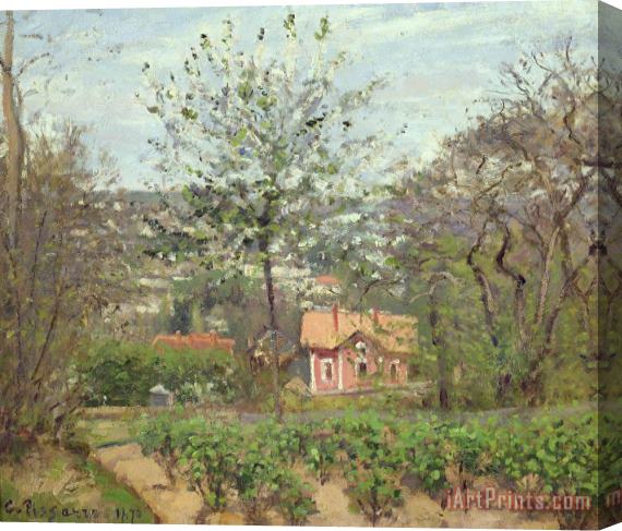 Camille Pissarro La Maison Rose Stretched Canvas Print / Canvas Art