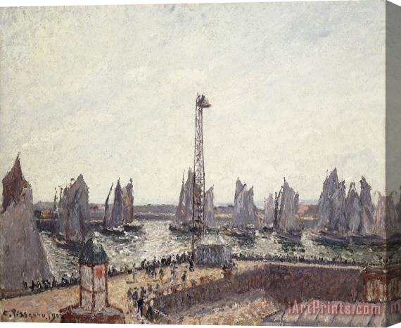 Camille Pissarro Outer Harbor And Cranes Le Havre Stretched Canvas Painting / Canvas Art