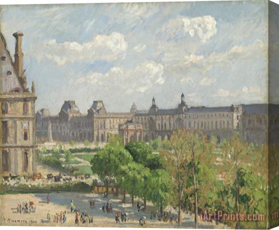 Camille Pissarro Place Du Carrousel, Paris Stretched Canvas Print / Canvas Art