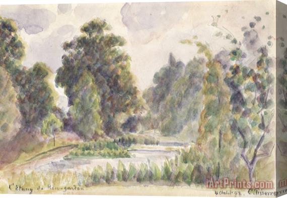 Camille Pissarro Pond at Kew Gardens Stretched Canvas Painting / Canvas Art