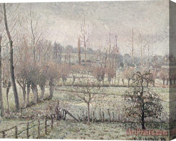 Camille Pissarro Snow Effect at Eragny Stretched Canvas Painting / Canvas Art
