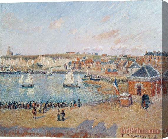 Camille Pissarro The Outer Harbour at Dieppe Stretched Canvas Painting / Canvas Art