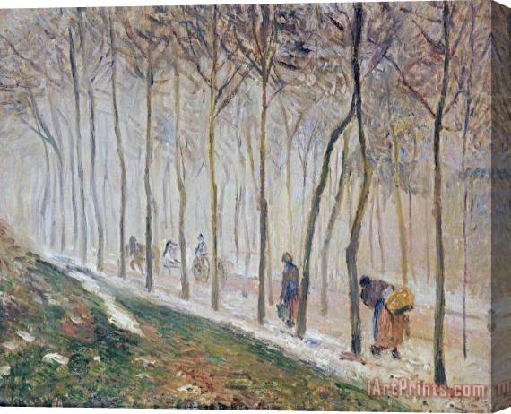 Camille Pissarro The Path, Effect of Snow Stretched Canvas Painting / Canvas Art