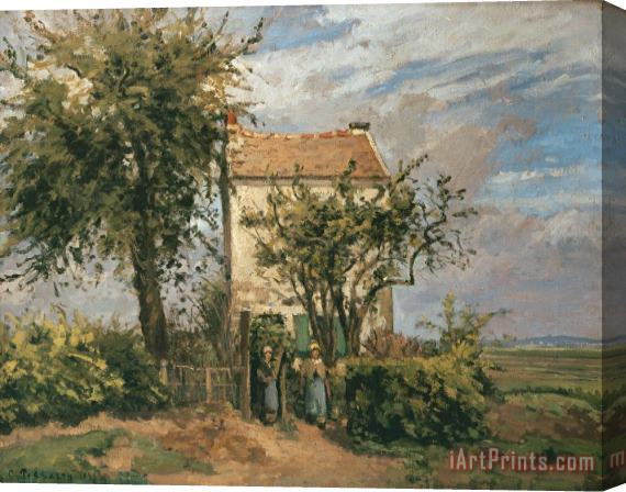 Camille Pissarro The Road to Rueil Stretched Canvas Painting / Canvas Art