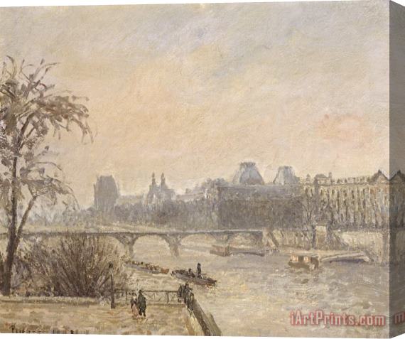 Camille Pissarro The Seine And The Louvre Stretched Canvas Print / Canvas Art