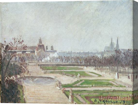 Camille Pissarro The Tuileries Gardens And The Louvre Stretched Canvas Print / Canvas Art