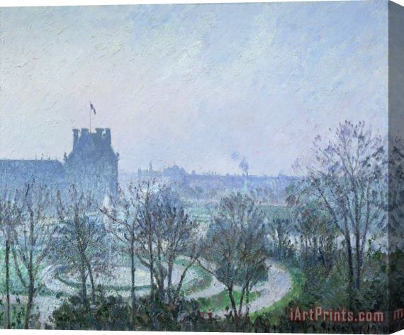 Camille Pissarro White Frost Jardin des Tuileries Stretched Canvas Painting / Canvas Art