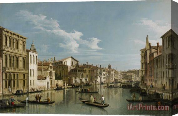 Canaletto Grand Canal From Palazzo Flangini To Palazzo Bembo Stretched Canvas Painting / Canvas Art