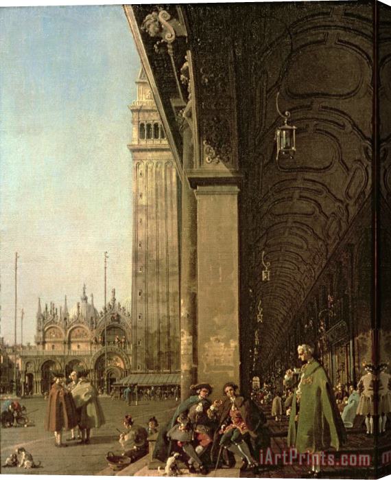 Canaletto Piazza di San Marco and the Colonnade of the Procuratie Nuove Stretched Canvas Painting / Canvas Art