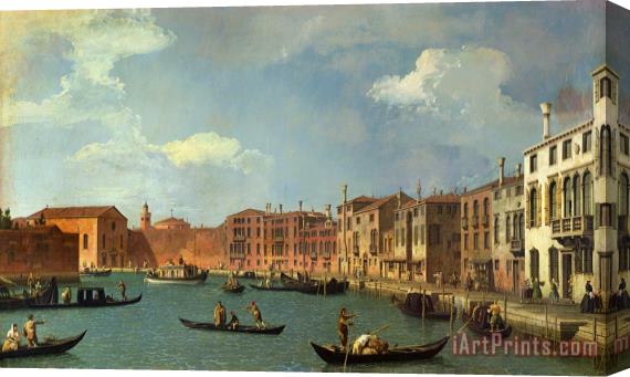 Canaletto View of the Canal of Santa Chiara Stretched Canvas Print / Canvas Art