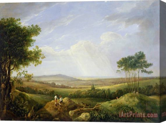 Captain Thomas Hastings Landscape with Figures Stretched Canvas Print / Canvas Art