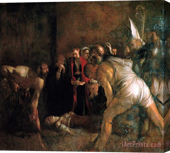 Caravaggio Burial of St. Lucy Stretched Canvas Print / Canvas Art