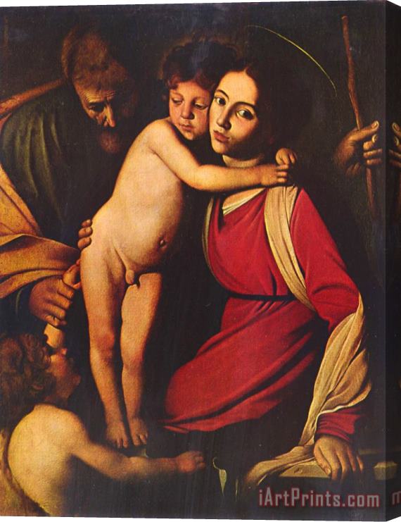Caravaggio Holy Family 1605 Stretched Canvas Print / Canvas Art