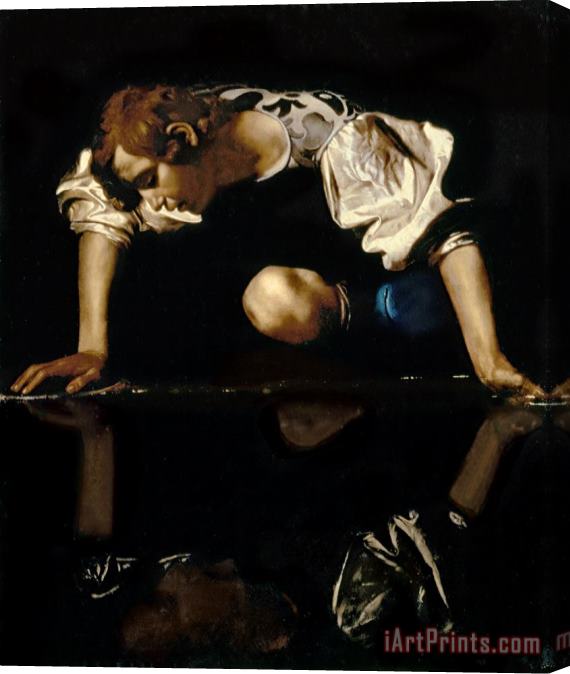 Caravaggio Narcissus Stretched Canvas Painting / Canvas Art