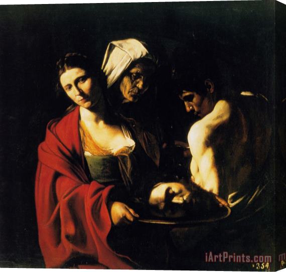Caravaggio Salome with The Head of John The Baptist 1608 Stretched Canvas Painting / Canvas Art