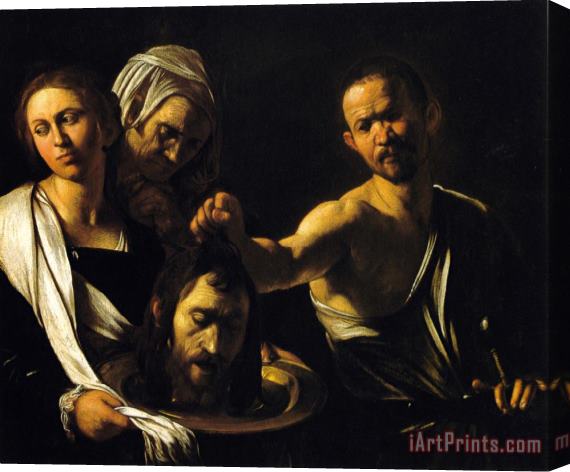 Caravaggio Salome with The Head of John The Baptist Stretched Canvas Print / Canvas Art
