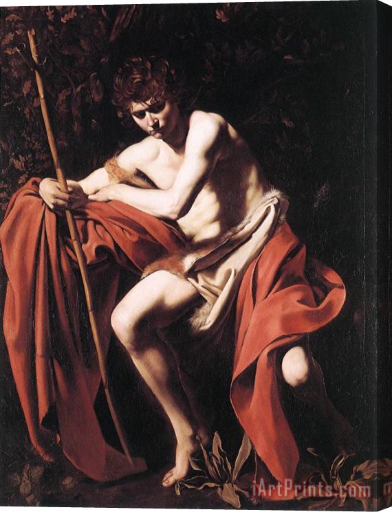Caravaggio St John Baptist Stretched Canvas Painting / Canvas Art