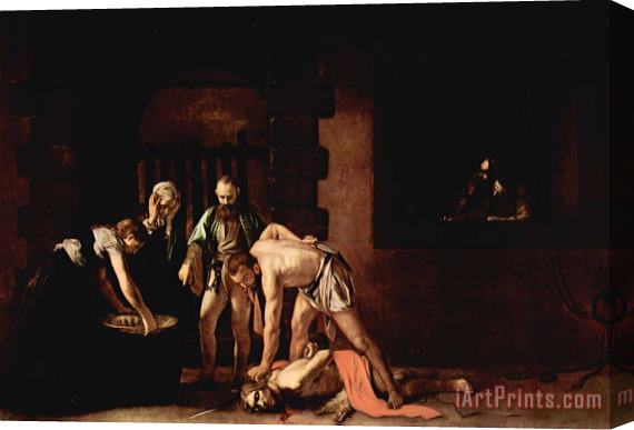 Caravaggio The Beheading of St. John The Baptist Stretched Canvas Print / Canvas Art