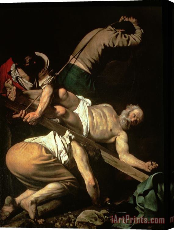 Caravaggio The Crucifixion of St Peter Stretched Canvas Painting / Canvas Art