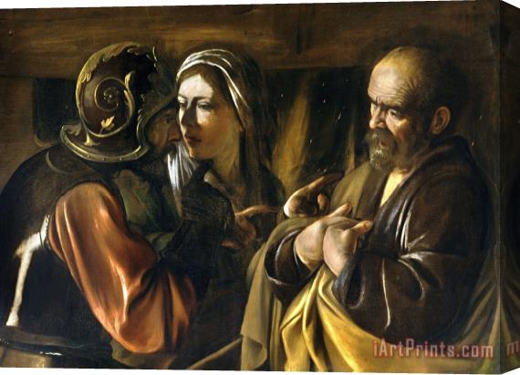 Caravaggio The Denial of Saint Peter Stretched Canvas Print / Canvas Art