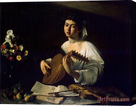Caravaggio The Lute Player Stretched Canvas Painting / Canvas Art