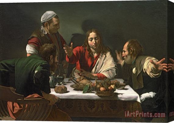 Caravaggio The Supper at Emmaus Stretched Canvas Painting / Canvas Art