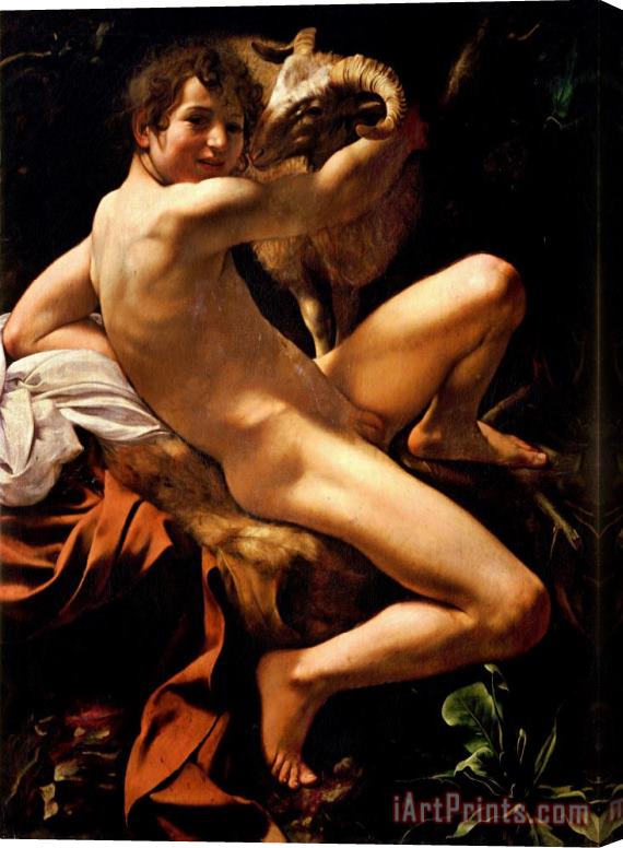 Caravaggio Youth With Ram Stretched Canvas Print / Canvas Art