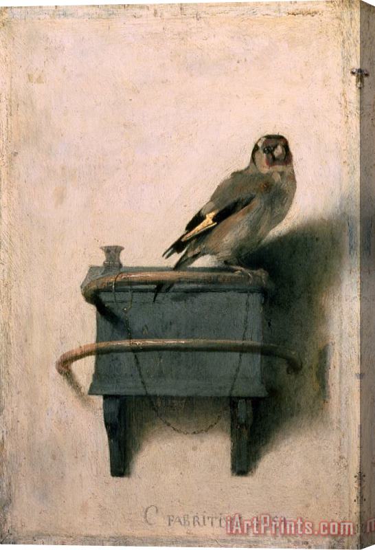 Carel Fabritius The Goldfinch 1654 Stretched Canvas Painting / Canvas Art