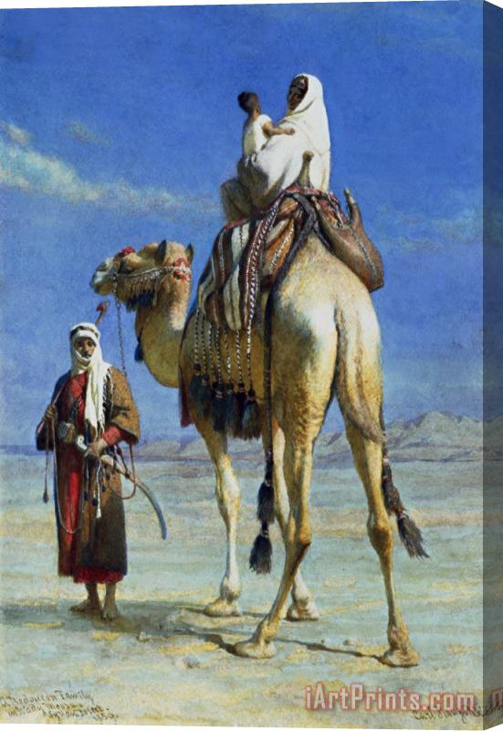 Carl Haag A Bedoueen Family in Wady Mousa Syrian Desert Stretched Canvas Print / Canvas Art
