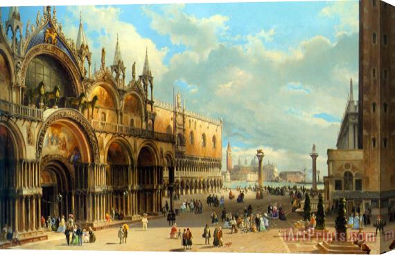 Carlo Grubacs St. Marks And The Doges Palace, Venice Stretched Canvas Print / Canvas Art