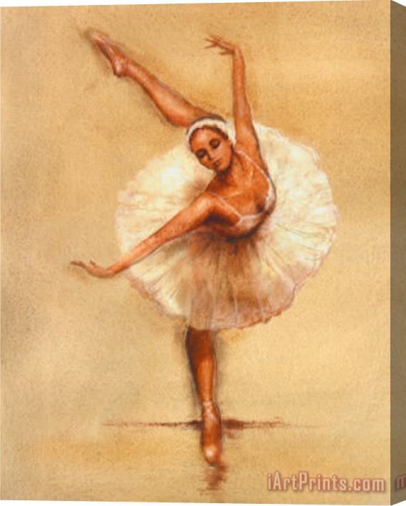 Caroline Gold Ballerina I Stretched Canvas Painting / Canvas Art
