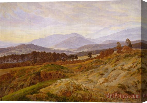 Caspar David Friedrich Mountain in Riesengebirge Stretched Canvas Print / Canvas Art