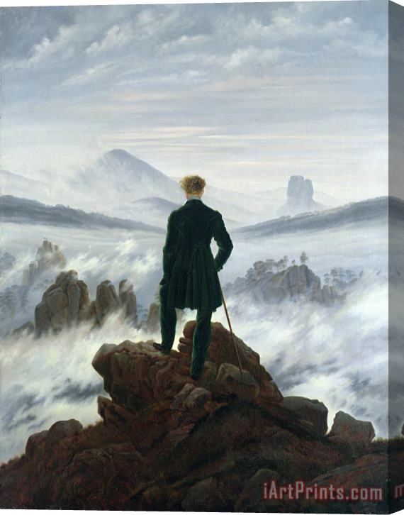 Caspar David Friedrich The Wanderer above the Sea of Fog Stretched Canvas Painting / Canvas Art