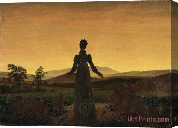 Caspar David Friedrich Woman Before The Rising Sun (woman Before The Setting Sun) Stretched Canvas Painting / Canvas Art