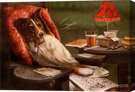 cassius marcellus coolidge Bachelor's Dog Stretched Canvas Print / Canvas Art