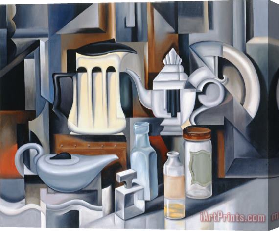 Catherine Abel Still Life with Teapots Stretched Canvas Painting / Canvas Art