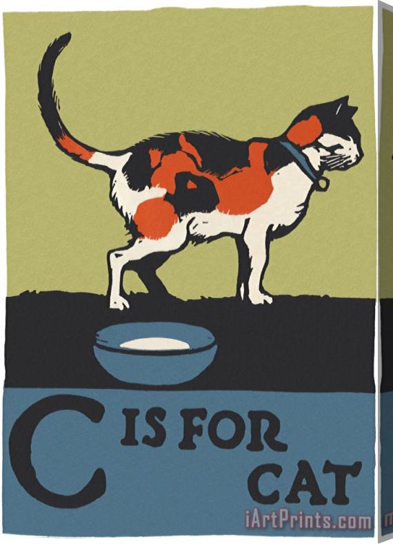 C.B. Falls Alphabet: C Is for Cat Stretched Canvas Print / Canvas Art