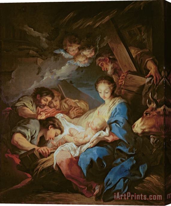 Charle van Loo The Adoration of the Shepherds Stretched Canvas Print / Canvas Art