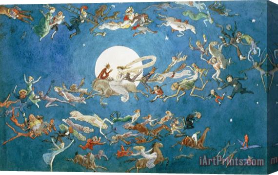 Charles Altamont Doyle A Dance Around The Moon Stretched Canvas Print / Canvas Art