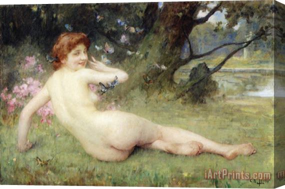 Charles Amable Lenoir Springtime Stretched Canvas Painting / Canvas Art
