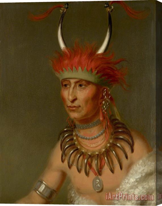 Charles Bird King Ottoe Half Chief, Husband of Eagle of Delight Stretched Canvas Print / Canvas Art