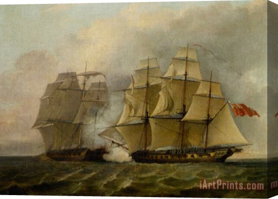 Charles Brooking The Battle Between Chesapeake And The Shannon Stretched Canvas Print / Canvas Art