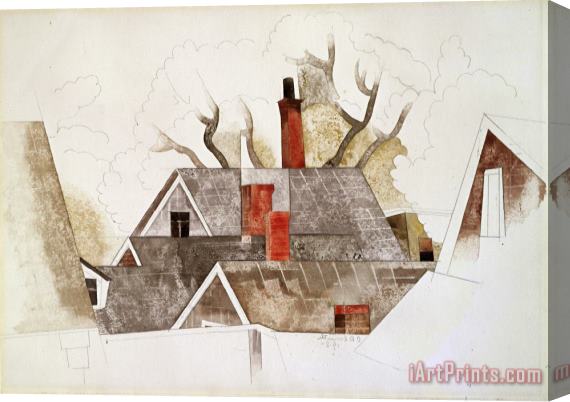 Charles Demuth Red Chimneys Stretched Canvas Print / Canvas Art