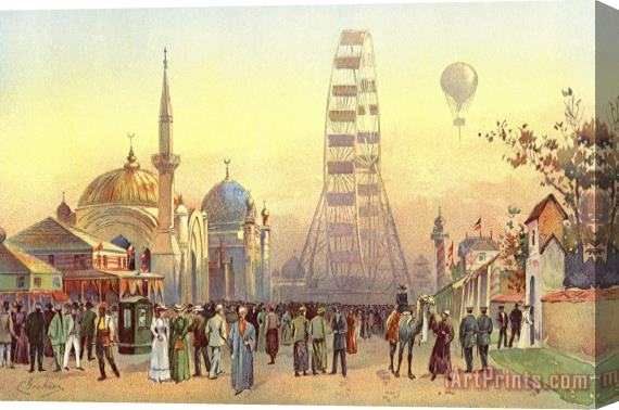 Charles Graham Along The Plaisance, From The World's Fair in Water Colors Stretched Canvas Print / Canvas Art