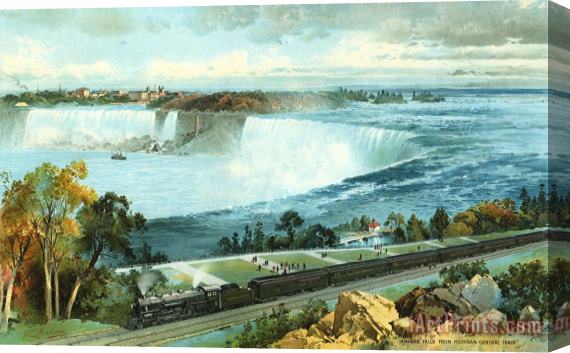 Charles Graham Niagara Falls From Michigan Central Train Poster Stretched Canvas Print / Canvas Art