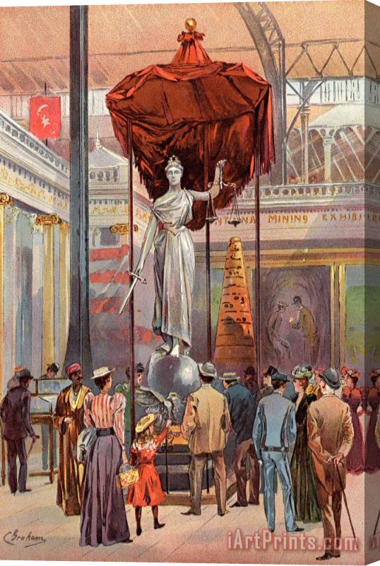 Charles Graham The Silver Statue, Montana Exhibit, From The World's Fair in Water Colors Stretched Canvas Print / Canvas Art