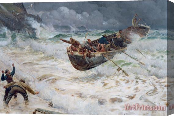 Charles Napier Hemy How the Boat Came Home Stretched Canvas Print / Canvas Art