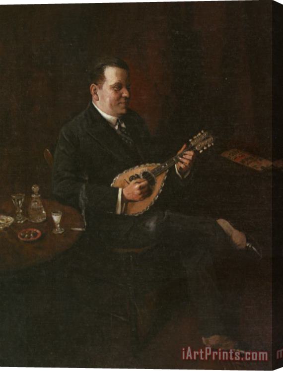 Charles Spencelayh The Mandolin Player Stretched Canvas Print / Canvas Art